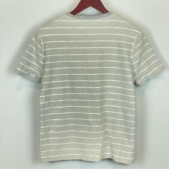Original Penguin Striped Tee - Medium - Gray and White - Picture 2 of 3